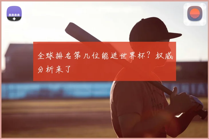全球排名第几位能进世界杯？权威分析来了